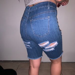 Denim Bermuda shorts